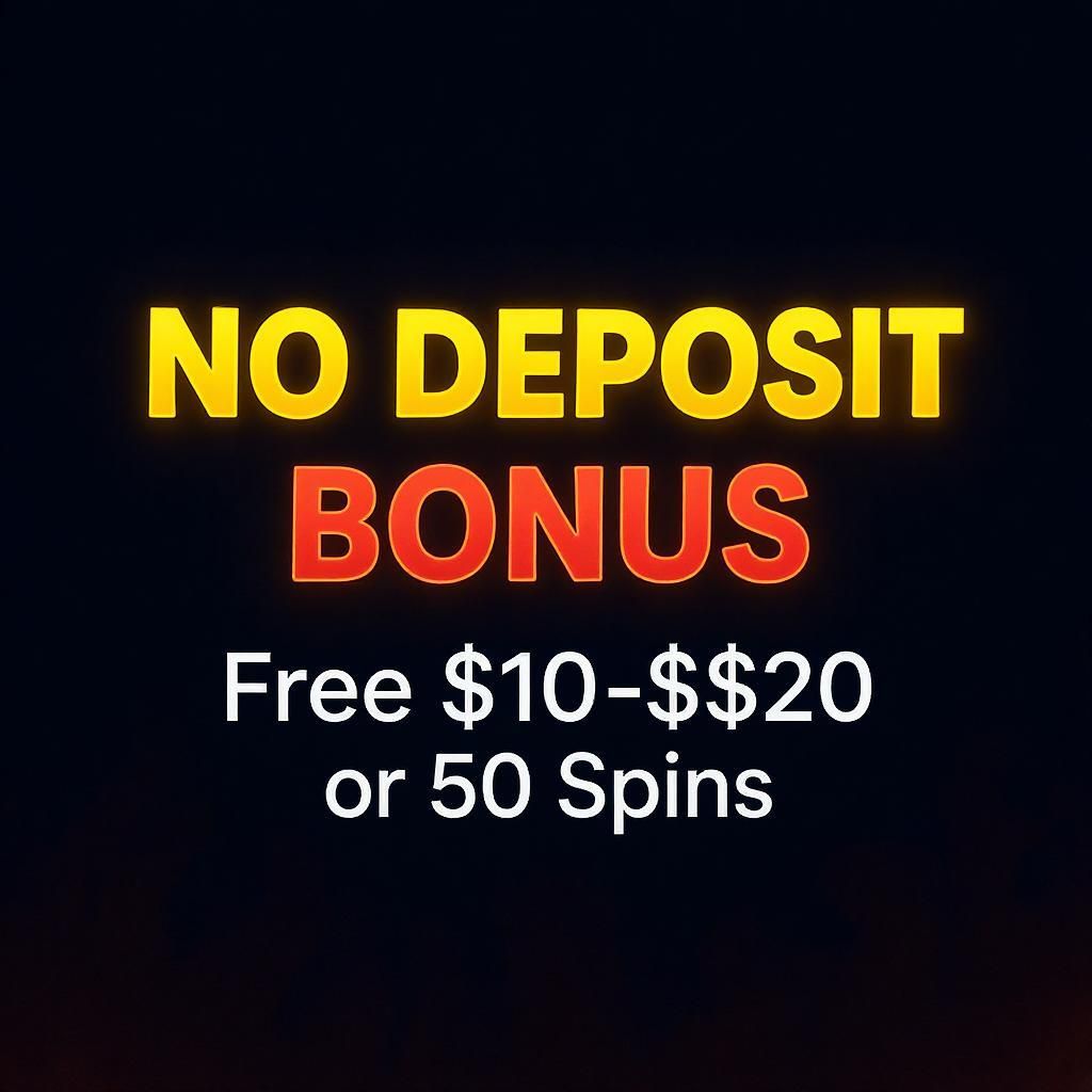 No Deposit Bonus: Free $10-$20 or 50 Spins